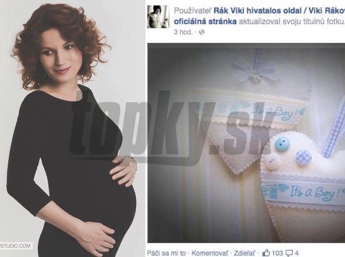 Viki Ráková oznámila šťastnú novinu nepriamo na sociálnej sieti Facebook - obrázkom srdiečka s nápisom It‛s a boy. 