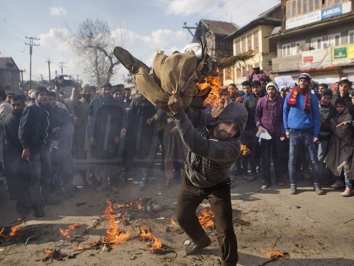 Protest v indickom Kašmíre