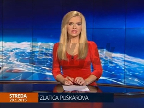 Zlatica Puškárová moderovala Krátke Televízne noviny.