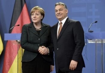 Angela Merkelová a Viktor Orbán