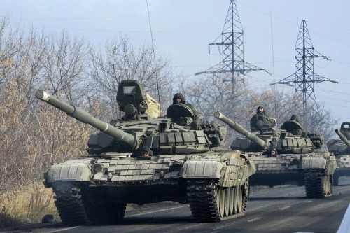 Neoznačená vojenská technika na ukrajinskom území