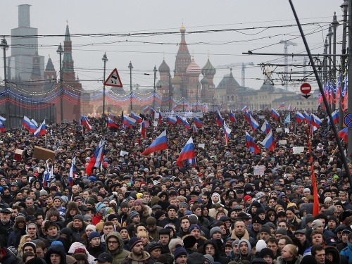 Smútočný pochod v Moskve