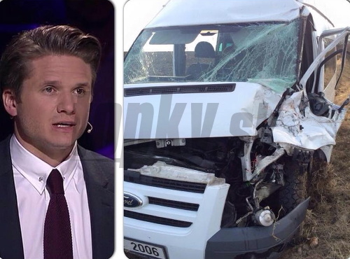 Ondřej Brzobohatý mal autonehodu. Takto dopadlo auto po zrážke s kamiónom. 