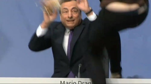Draghi zostal poriadne prekvapený.