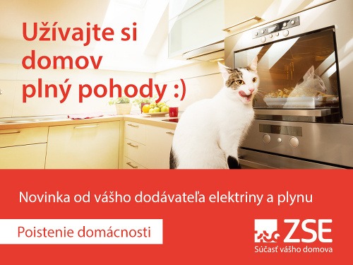 V ZSE si poistíte domácnosť za 3 eurá mesačne
