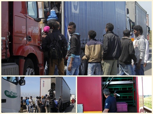Utečenci sa chcú v kamiónoch prepraviť do Británie