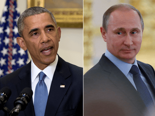 Barack Obama a Vladimir Putin