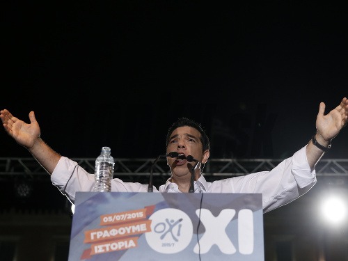 Alexis Tsipras vyzával ľudí, aby povedali nie
