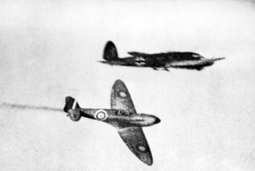 Spitfire a Heinkel 