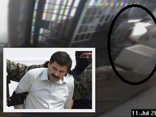 Joaquín Guzmán prezývaný El Chapo krátko pred útekom z cely