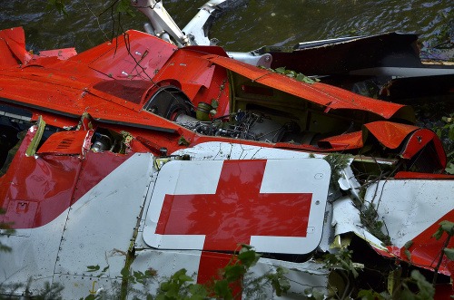 Miesto tragickej nehody záchranárskeho vrtuľníka
