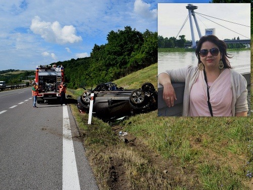 Vážna nehoda na D1 pri Trenčíne, zranila sa tehotná vodička Tatiana