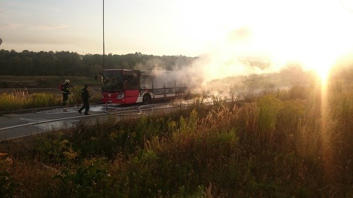 Autobus MHD v Prešove zhorel do tla