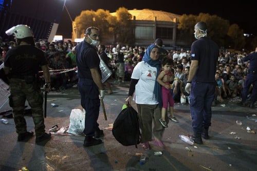 Migranti na ostrove Lesbos.