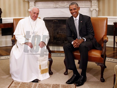 Barack Obama s Pápežom.
