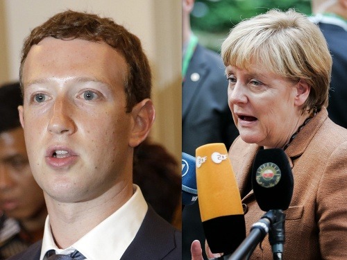 Mark Zuckerberg a Angela Merkelová