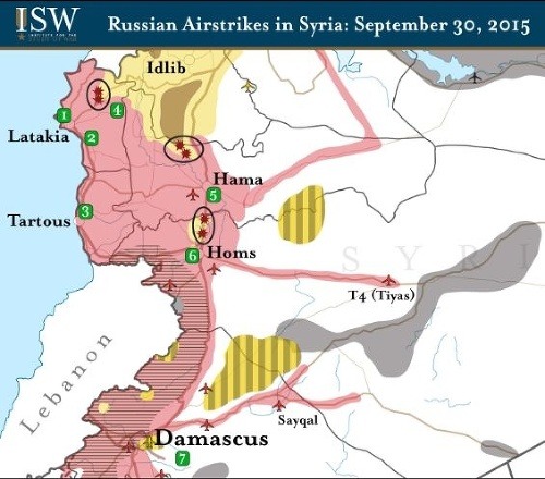 Rozdelenie Sýrie podľa toho, kde aká skupina prevzala nadvládu