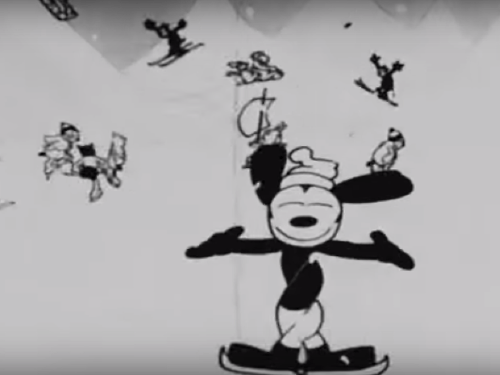 Záber zo strateného filmu o Králikovi Oswaldovi