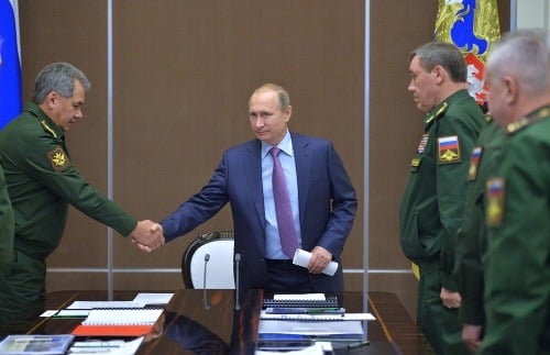 Vladimir Putin počas inkriminovanej schôdzky.