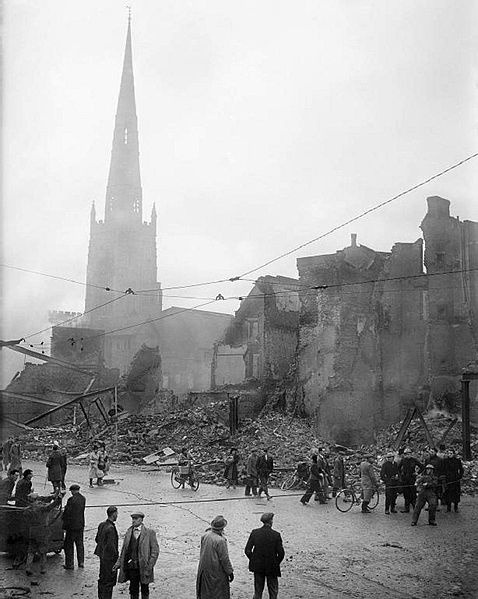Coventry zničené bombardovaním.