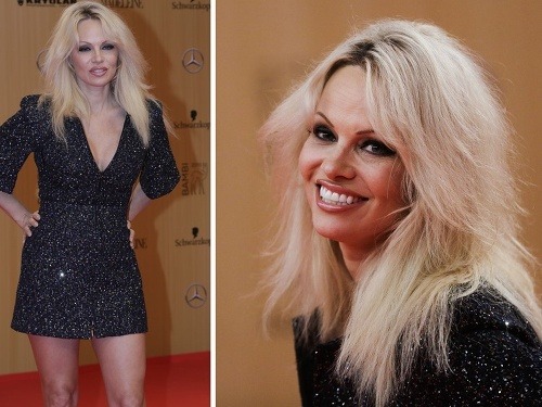 Pamela Anderson ukazovala na červenom koberci stehienka. Účesom príliš neohúrila. 