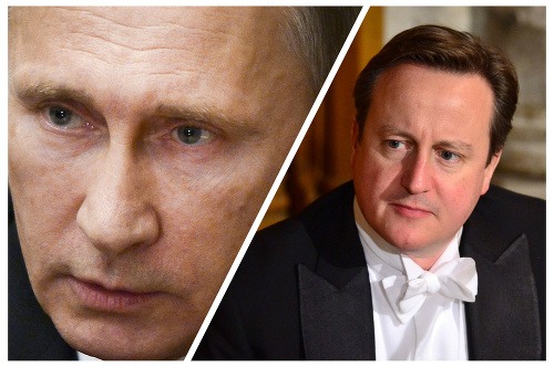 Vladimir Putin a David Cameron