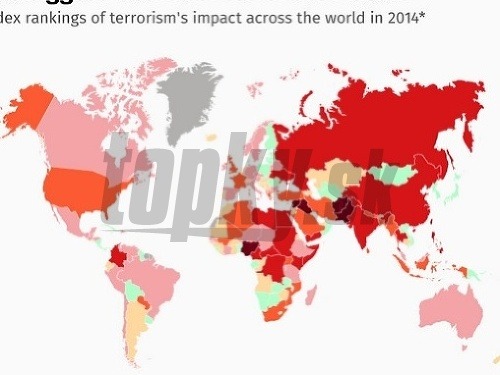 Mapa štátov teroristických hrozieb