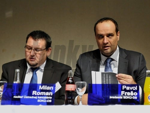 Milan Roman a predseda strany Pavol Frešo