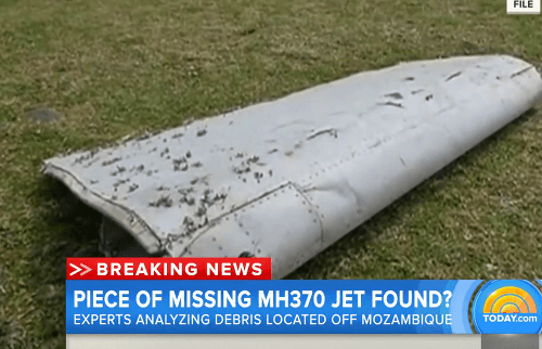 Troska lietadla nájdená na Réunione