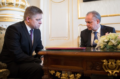 Predseda vlády Robert Fico a prezident Andrej Kiska.