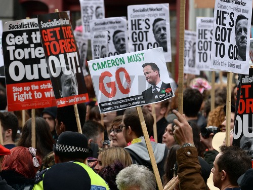Demonštrácia v Británii