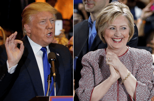 Súperi v amerických prezidentských voľbách Donald Trump a Hillary Clintonová
