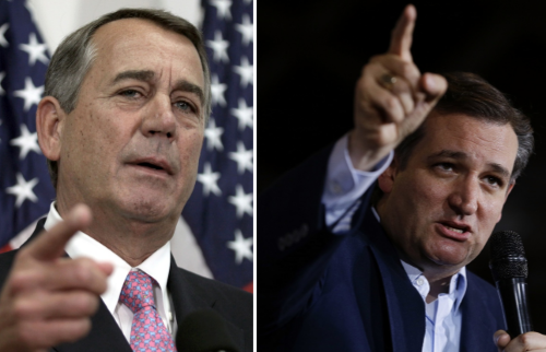 John Boehner a Ted Cruz