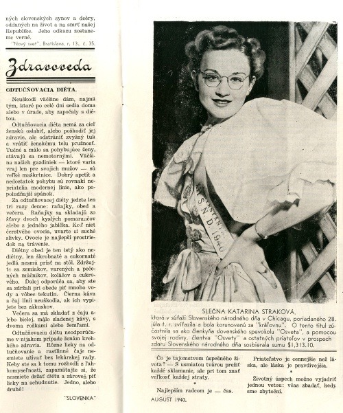 Diéta zo 40. rokov 20. storočia (Slovenska, 1940, č. 8)