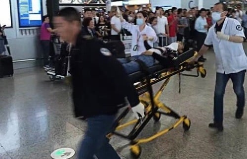 Výbuch na šanghajskom letisku zranil troch ľudí