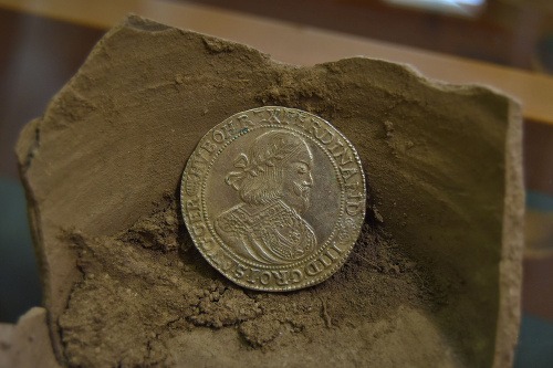 Strieborná minca s vyobrazením Ferdinanda III.