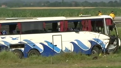 Tragická havária slovenského autobusu