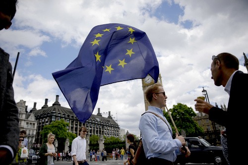 Zástanca zotrvania Británie v EÚ v Londýne