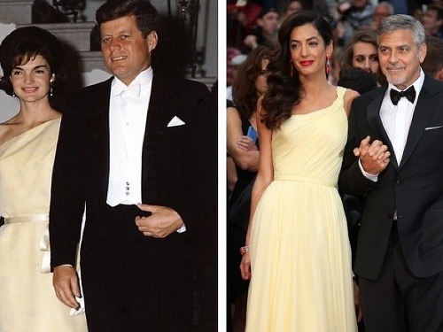 Amal Clooney sa svojim stylingami viackrát podobá na ikonickú Jackie Kennedy