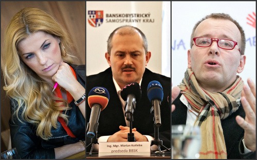 Martina Šimkovičová, Marian Kotleba a Boris Kollár