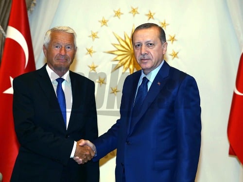 Thorbjörn Jagland a turecký prezident Recep Tayyip Erdogan