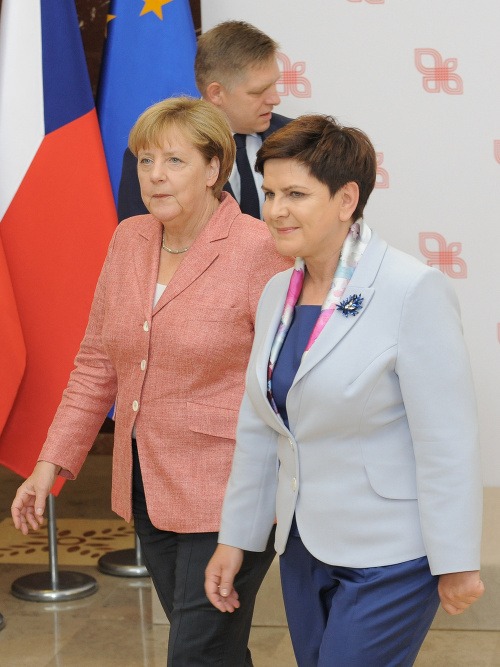 Angela Merkelová a Beata Szydlová