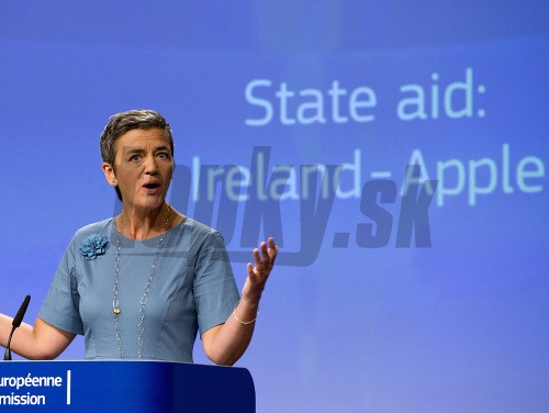 Komisárka pre hospodársku súťaž Európskej únie Margrethe Vestager hovorí o situácii ohľadom spoločnosti Apple