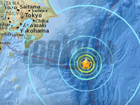 Takmer 230 km od pobrežia zasiahlo Japonsko podmorské zemetrasenie.