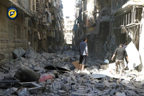 Zničené Aleppo