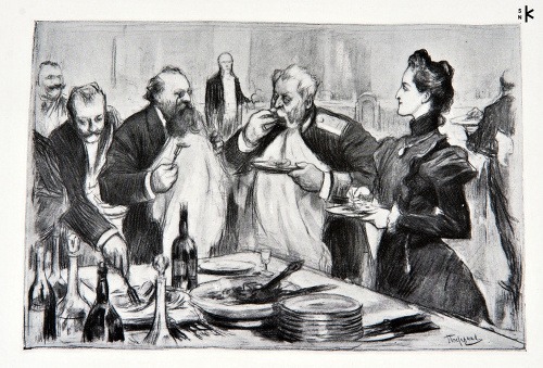 Ilustrácia z knihy Leva N. Tolstého, vegetariána a pacifistu: Vzkriesenie