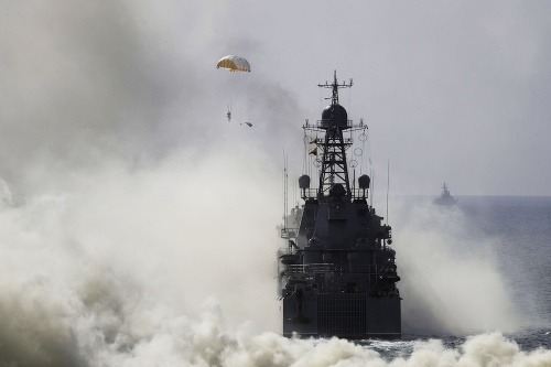Ruská vojnová loď.