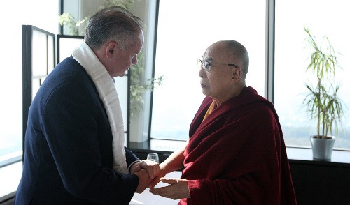 Andrej Kiska sa stretol s dalajlámom