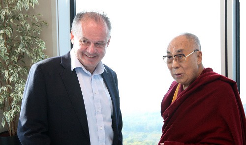 Prezident SR Andrej Kiska s tibetským dalajlámom