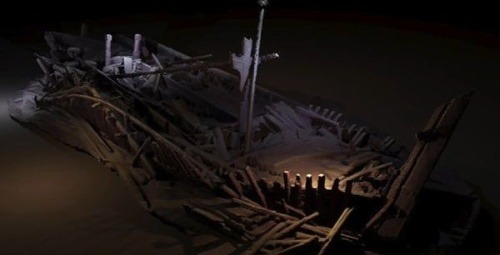 Vrak starovekej lode v Čiernom mori